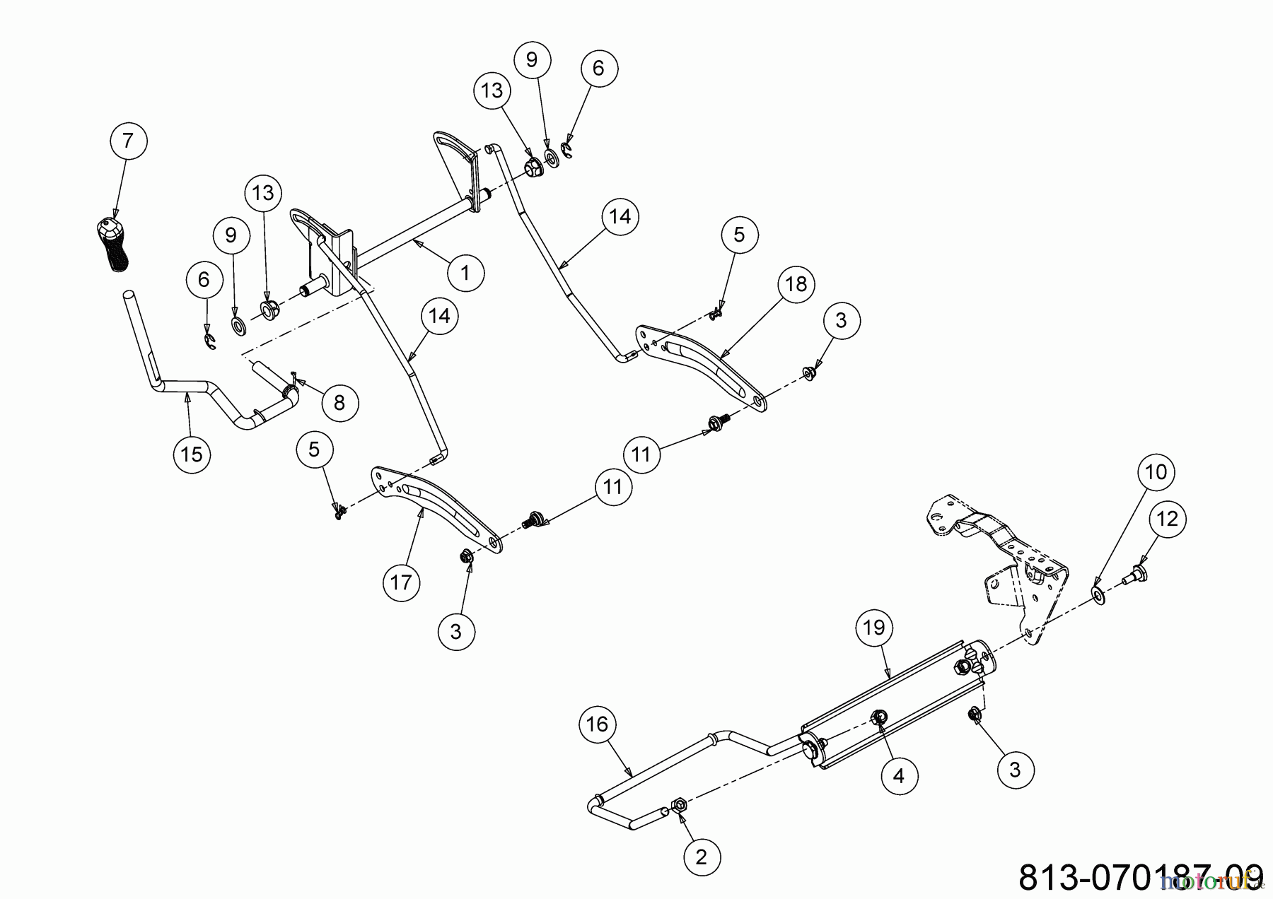 MTD Rasentraktoren Smart RN 145 13A877SN600 (2023) Mähwerksaushebung