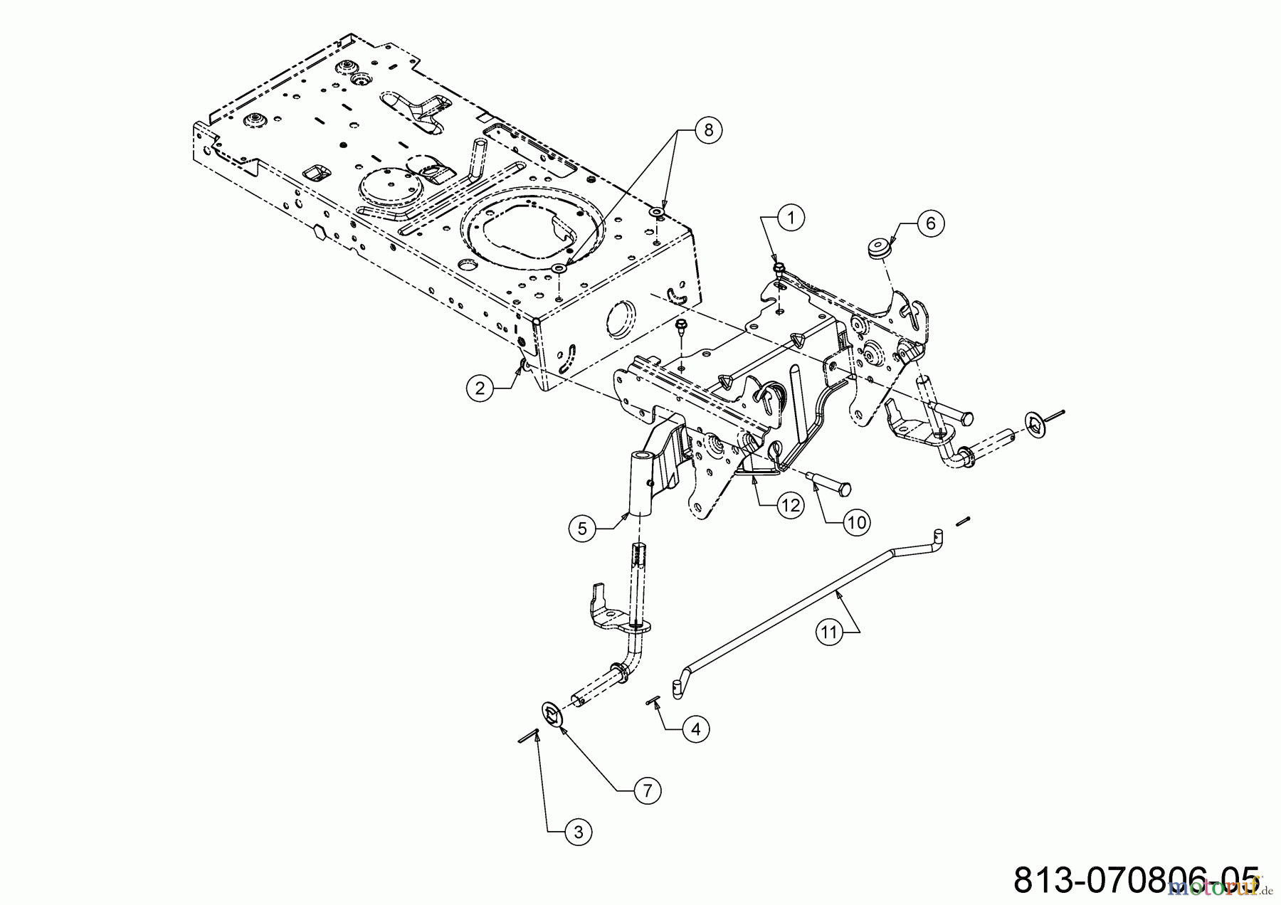Troy-Bilt Rasentraktoren HORSE 105T-R 13AJ71BN609 (2023) Vorderachse