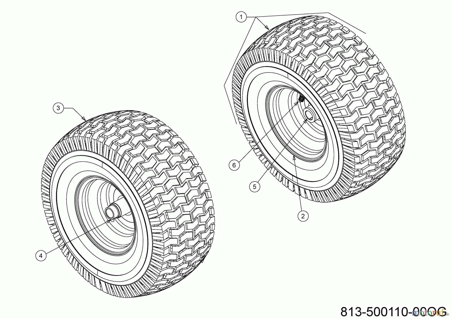 MTD Rasentraktoren Smart RF 130 H 13B771KE600 (2022) Räder vorne 13x5