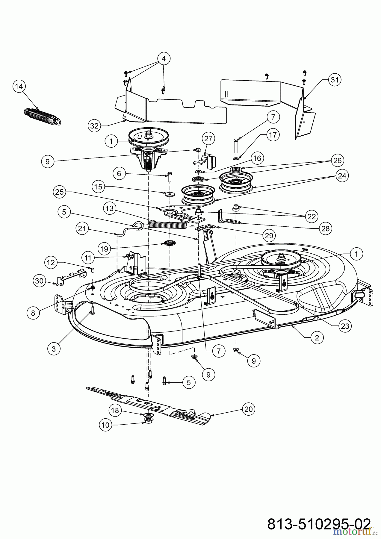 Verts Loisirs Rasentraktoren VL 117 H 13BTA1KT617 (2022) Mähwerk (46