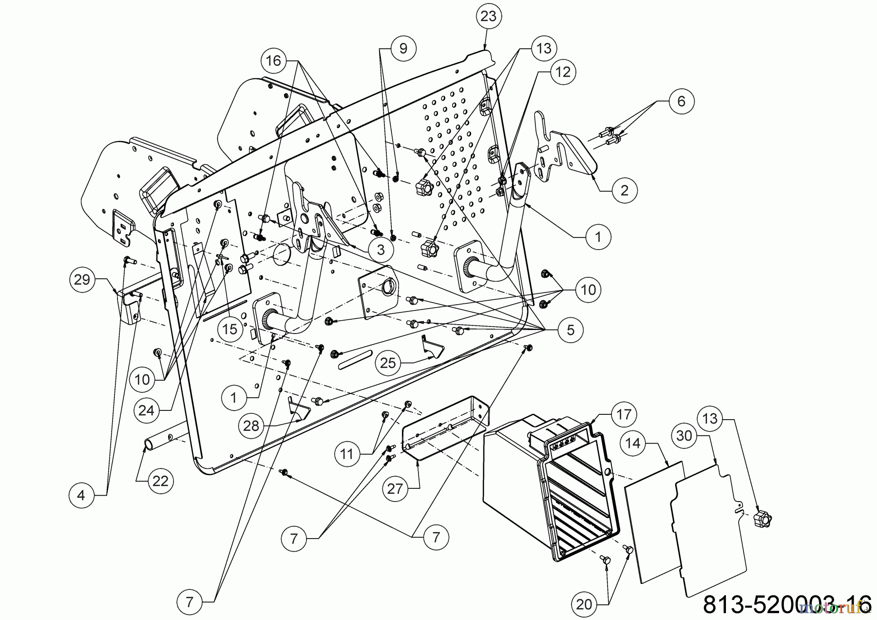 Greenbase Rasentraktoren V 222 I 13BAA1KR618 (2021) Heckplatte