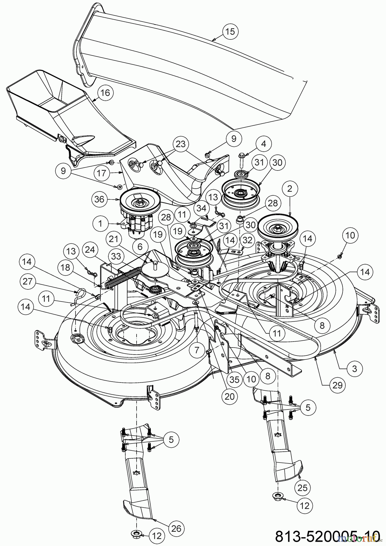 Greenbase Rasentraktoren V 222 I 13BAA1KR618 (2021) Mähwerk