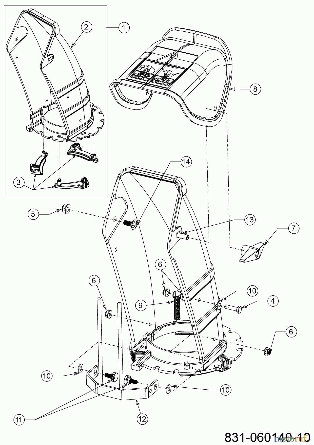  MTD Schneefräsen ME 61 31CW6BF2678 (2024) Auswurfschacht