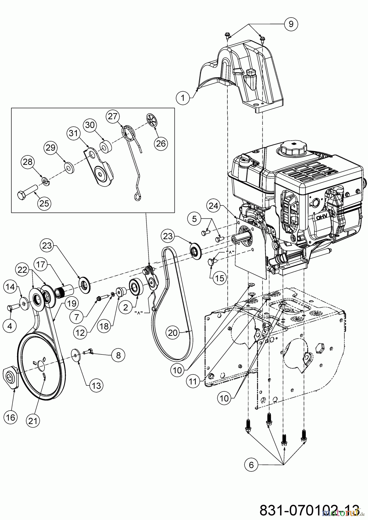  MTD Schneefräsen Optima ME 66 T 31AY7FS3678 (2023) Fahrantrieb, Fräsantrieb