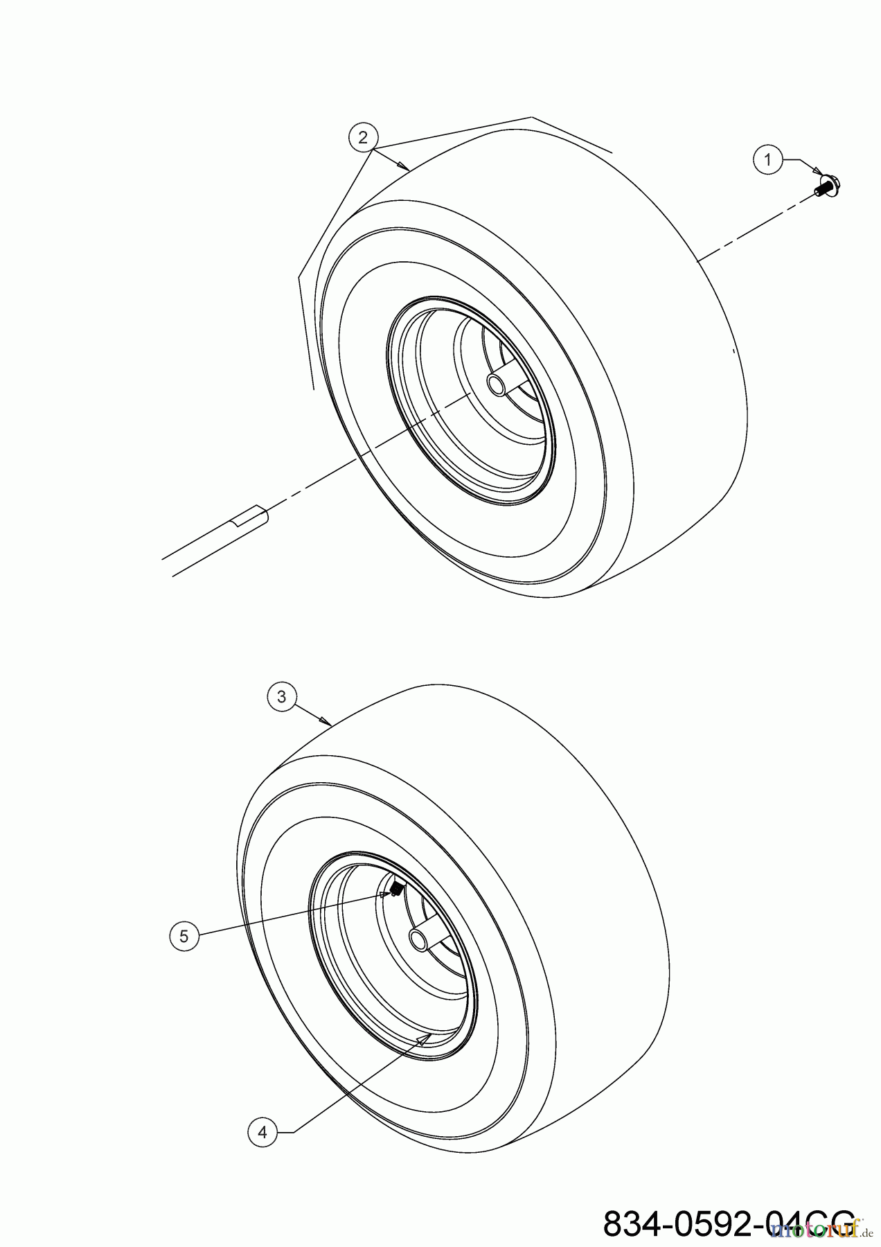 MTD Rasentraktoren Smart RF 125 13B776KF600 (2022) Räder hinten