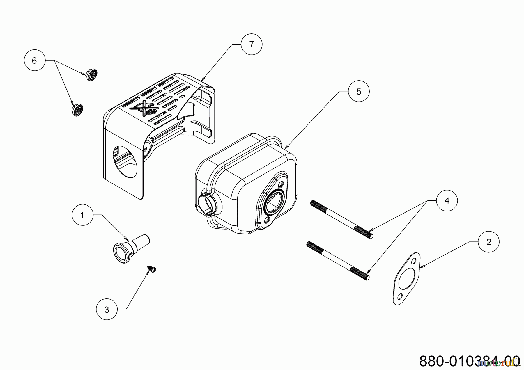 MTD-Motoren Vertikal 1X65CUA 752Z1X65CUA (2020) Auspuff