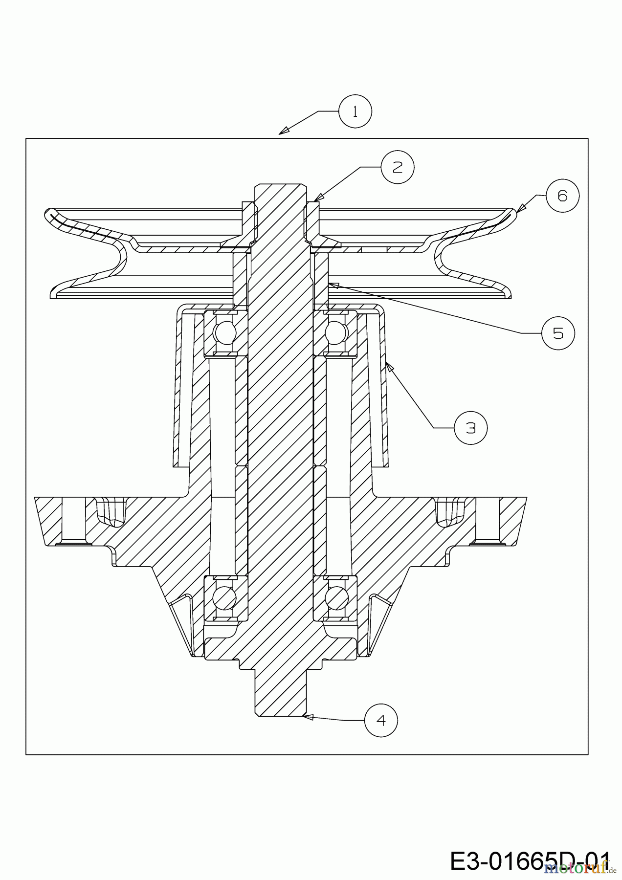 MTD Rasentraktoren MTD 92 13A7765E600 (2019) Messerspindel 618-0324D / 918-0324D