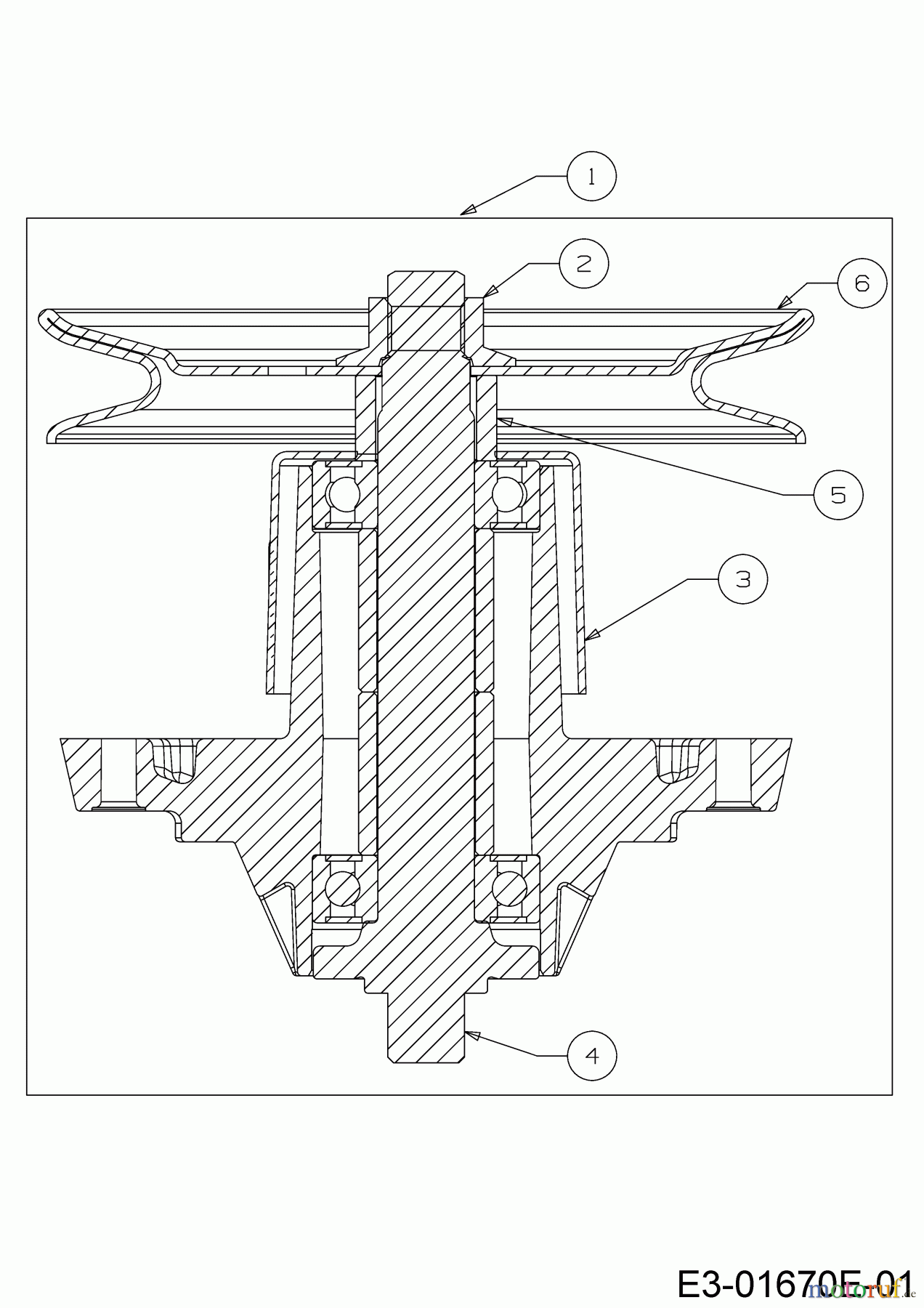 MTD Rasentraktoren Smart RN 145 13A876KN600 (2021) Messerspindel 618-04657A/918-04657A