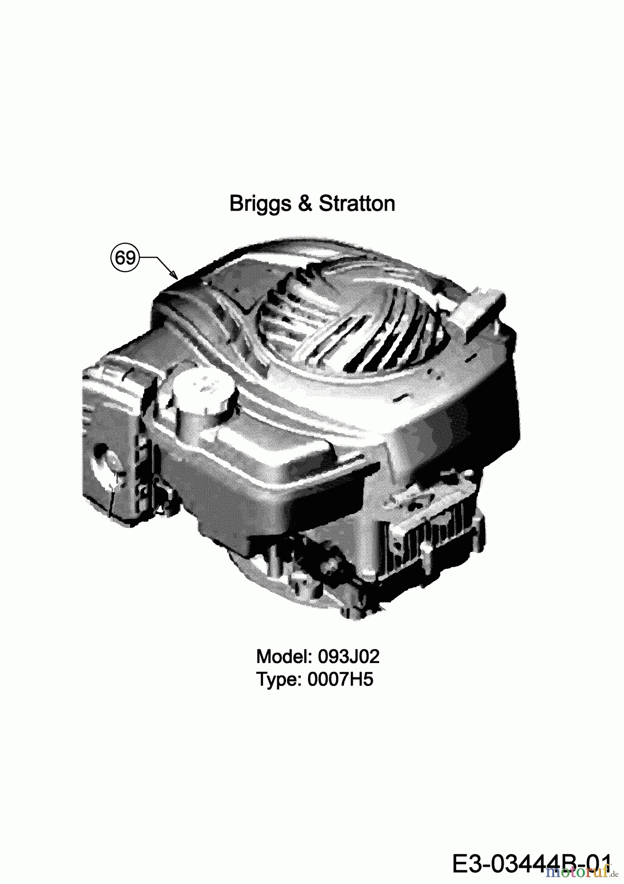 MTD Motormäher mit Antrieb 53 SPSBHW 12E-PF5L600 (2021) Motor Briggs & Stratton