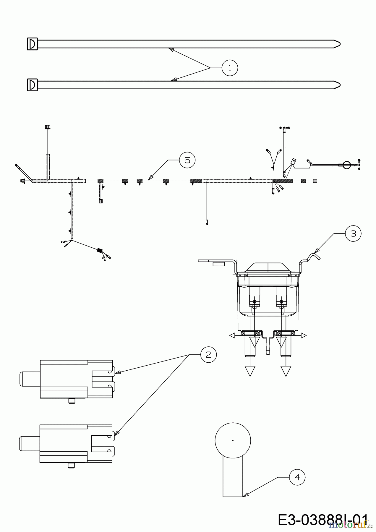 Bricolage Rasentraktoren INV A13092 AB 13A776SE648 (2022) Elektroteile
