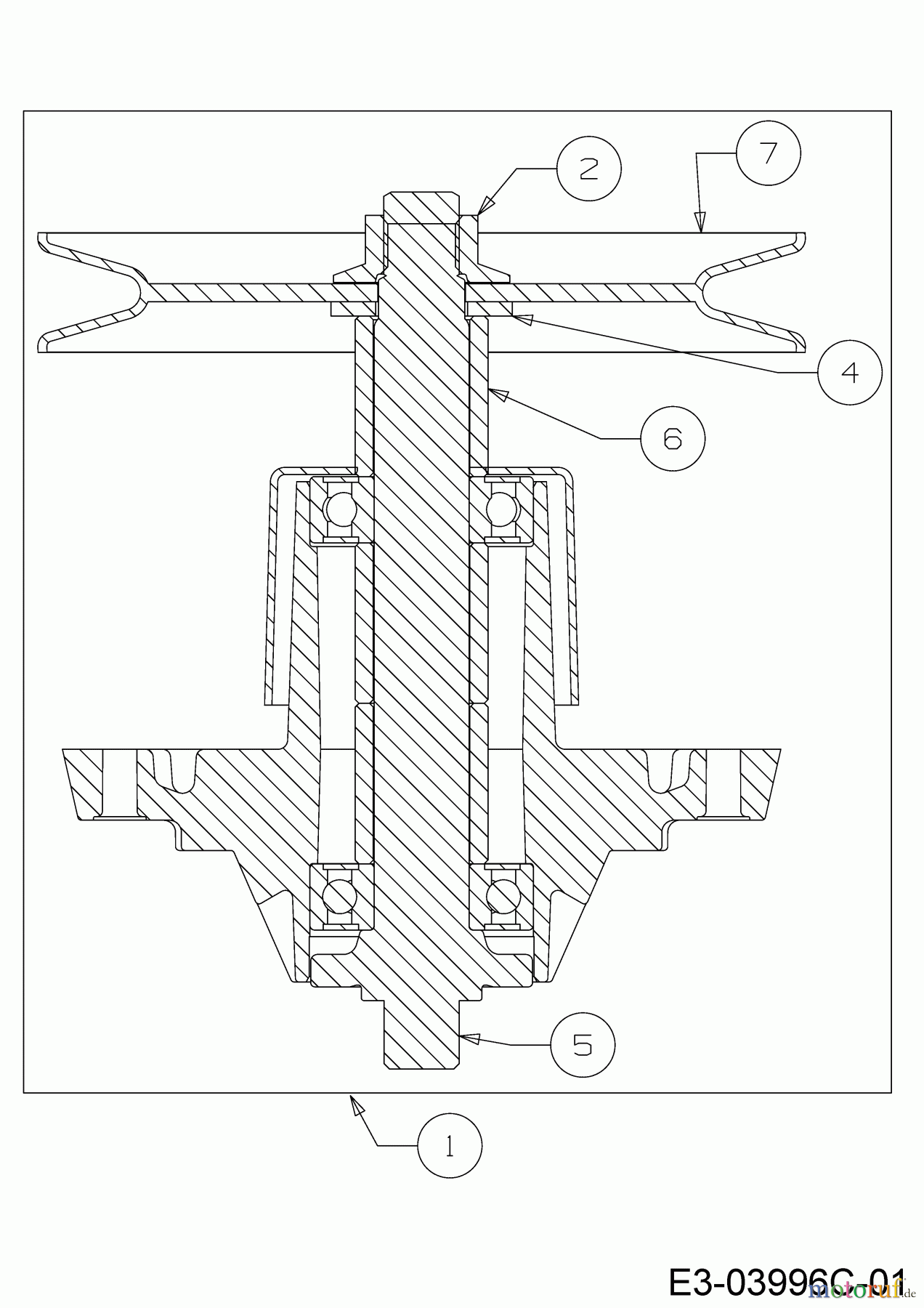 MTD Rasentraktoren Smart RN 145 13A876KN600 (2021) Messerspindel 618-0609D / 918-0609D