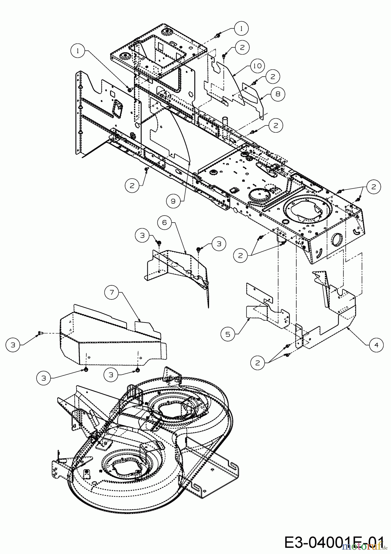 MTD Rasentraktoren MTD 92 13A7765E600 (2019) Keilriemenschutz Mähwerk E (36