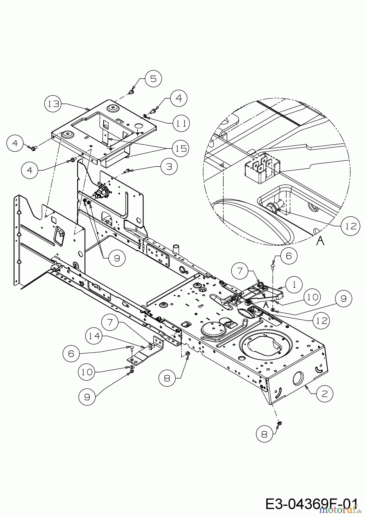 MTD Rasentraktoren MTD 92 13A7765E600 (2019) Rahmen