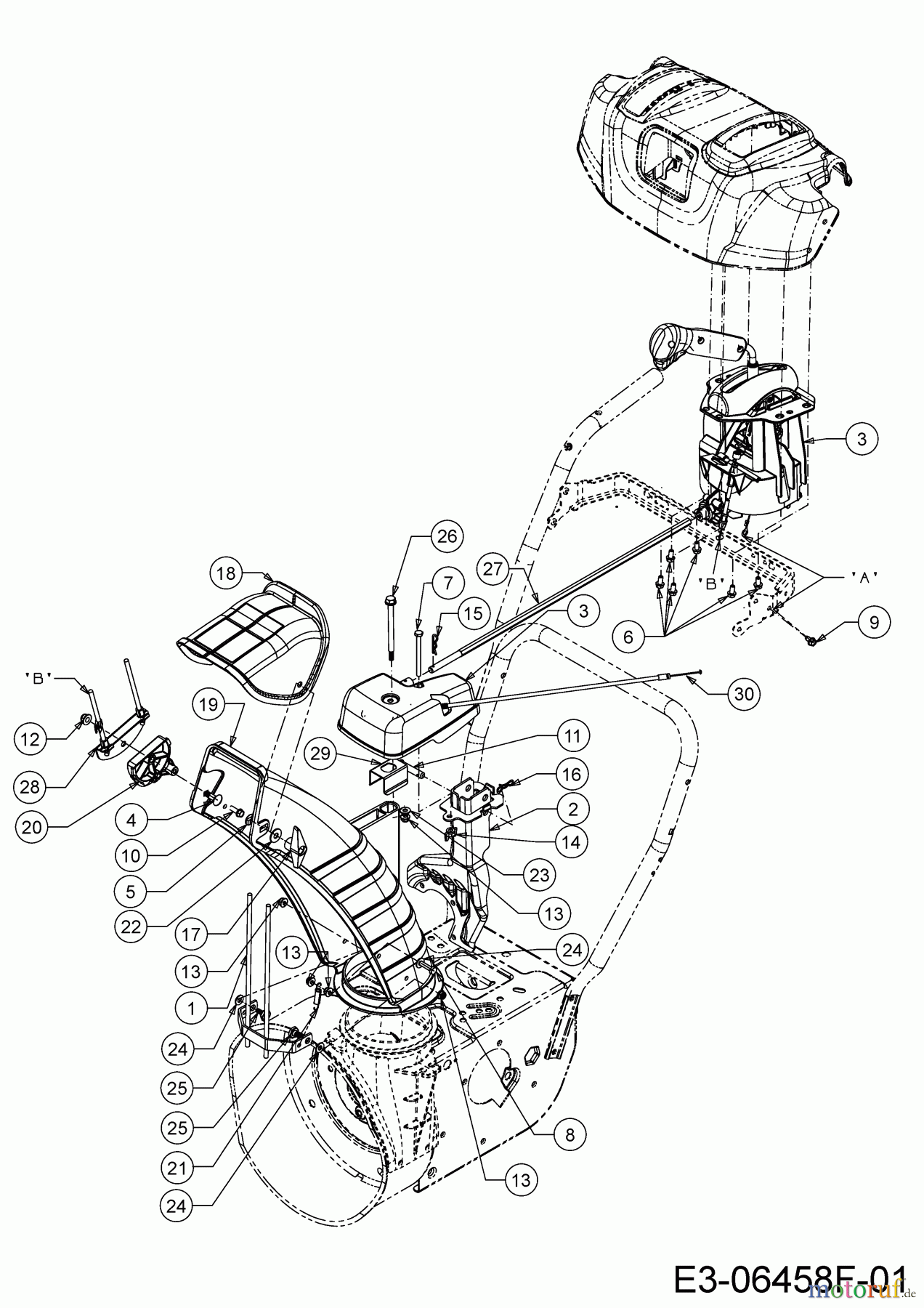  MTD Schneefräsen Optima ME 76 31BY5ET5678  (2022) Auswurfschacht, Joystick