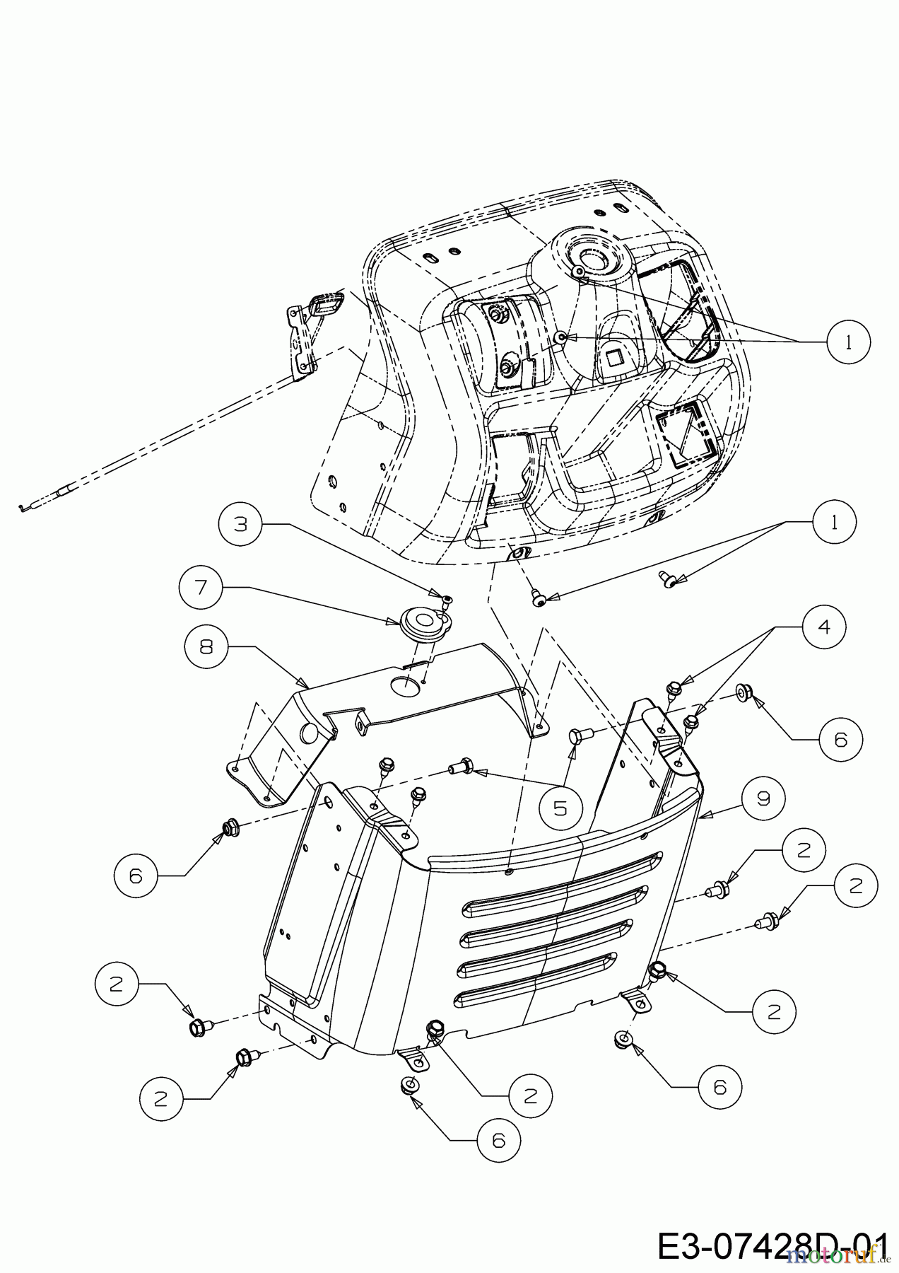 Bricolage Rasentraktoren INV A13096 LB 13A776SF648 (2022) Armaturenbrett