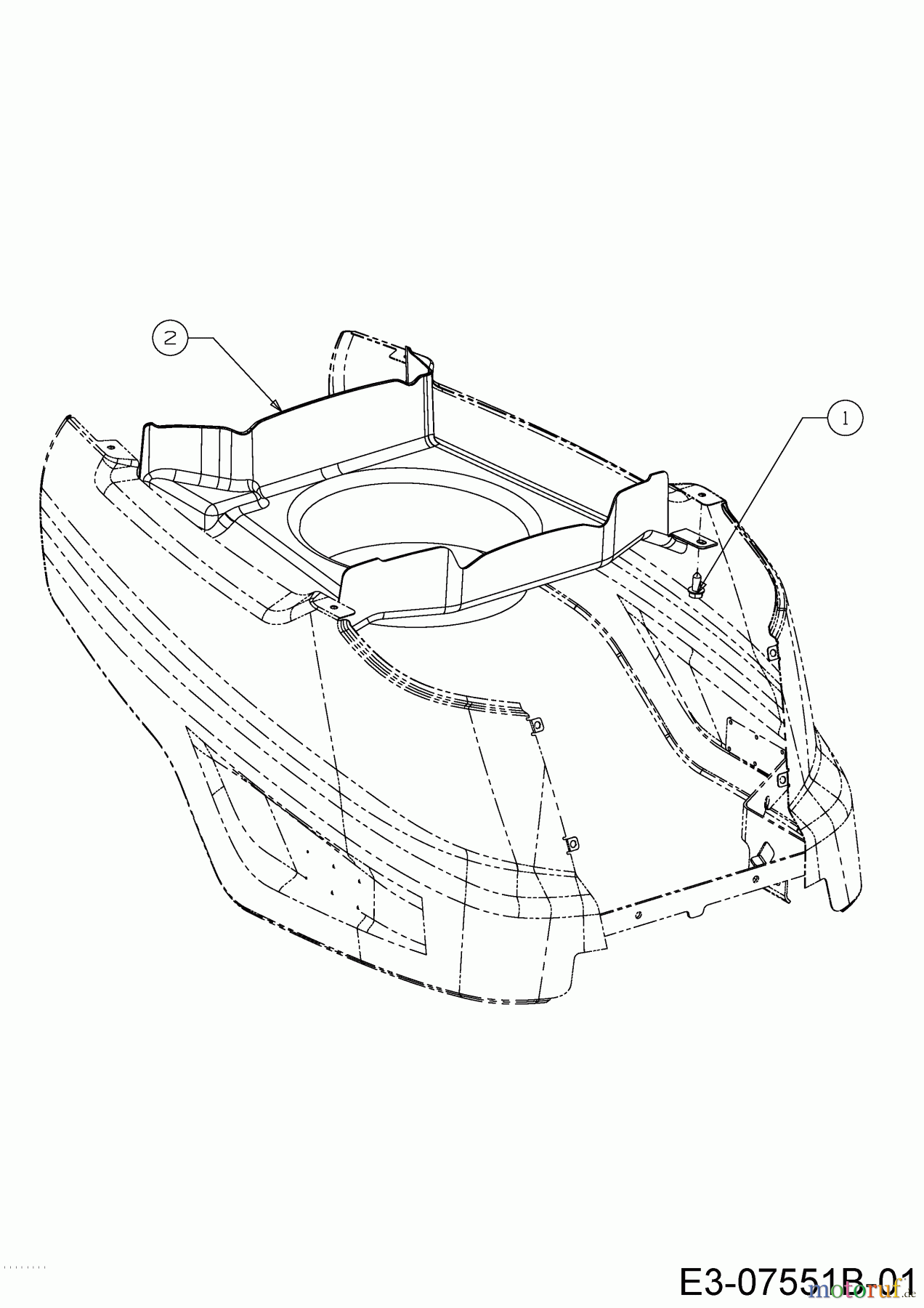 MTD Rasentraktoren Optima LG 200 H 13BJ79KG678 (2022) Luftführung