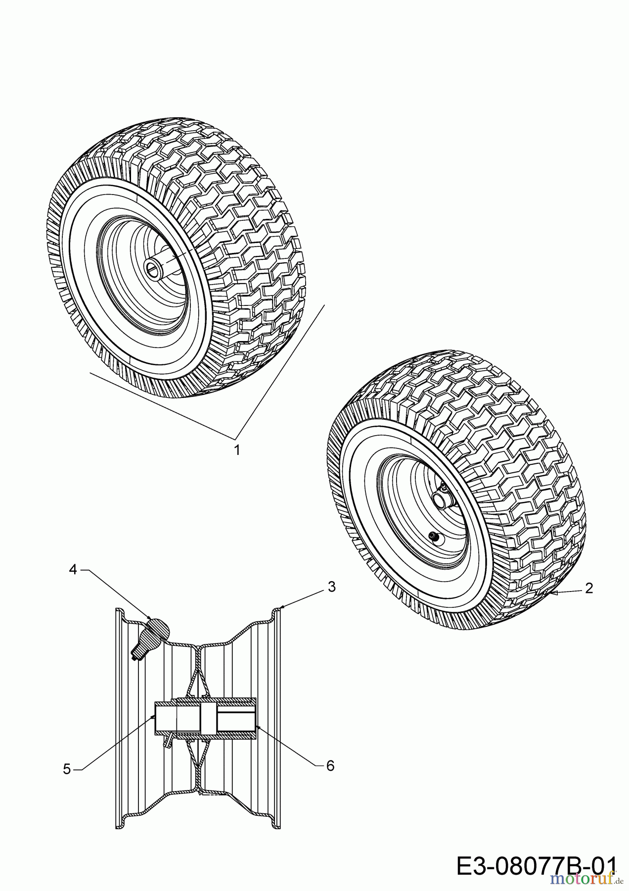 Tigara Rasentraktoren TG 19/107 H 13A879KG649 (2022) Räder vorne 15x6