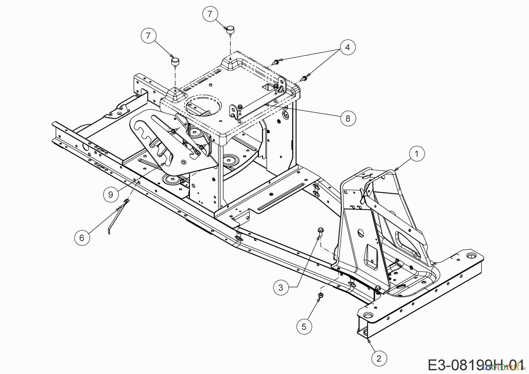 MTD Rasentraktoren Minirider 60 RDE 13BA26SC600 (2022) Rahmen