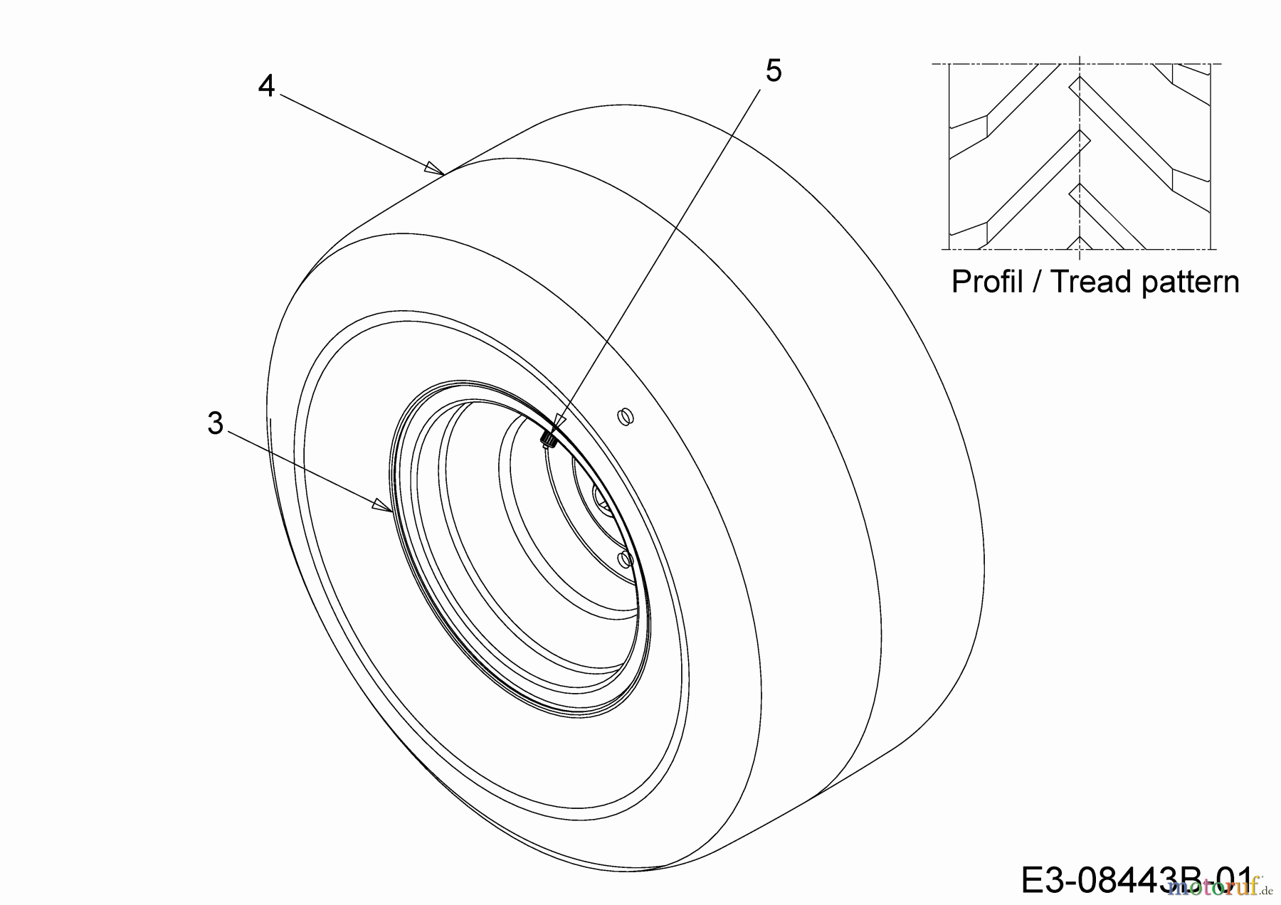  MTD Zubehör Zubehör Garten- und Rasentraktoren Agrarbereifung für 900 Serie (NX-09) mit Mähwerk J (48