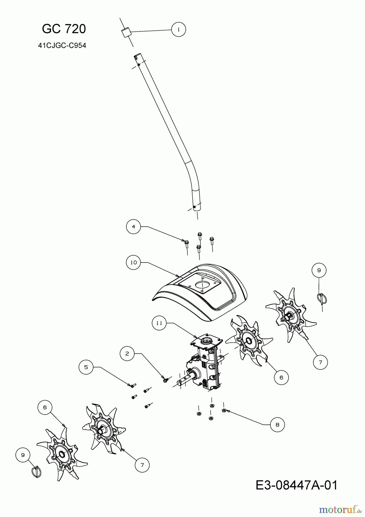 MTD Zubehör Zubehör Motorsensen, Trimmer Kultivator GC 720 41CJGC-C954 (2019) Grundgerät