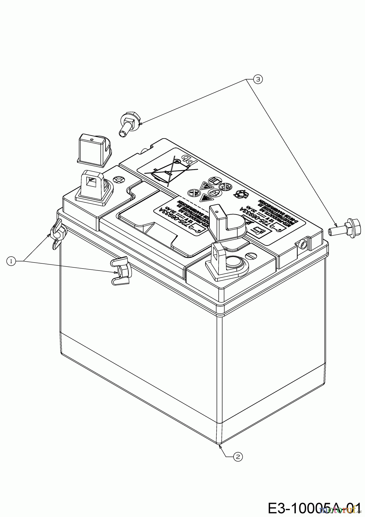 MTD Rasentraktoren MTD 92 13A7765E600 (2019) Batterie