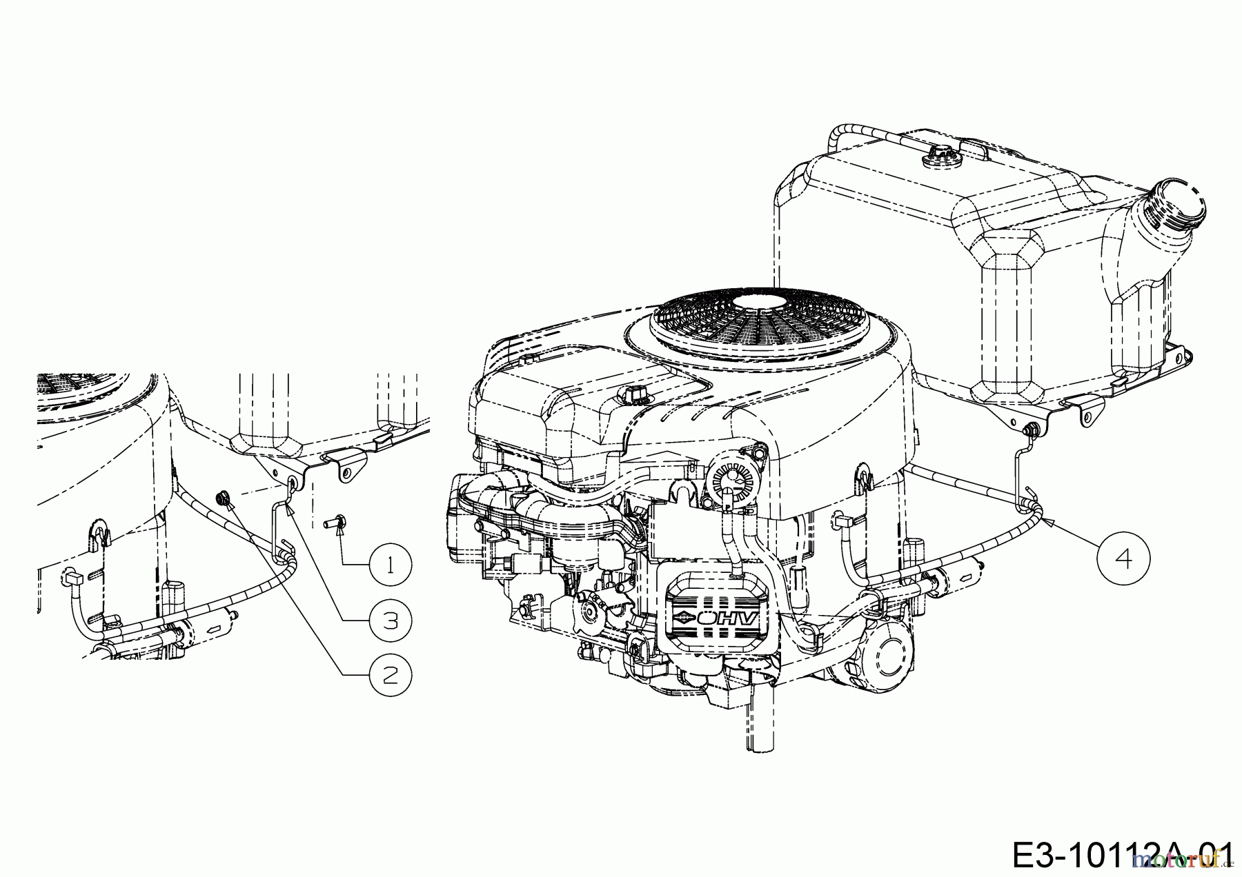 Greenbase Rasentraktoren V 222 I 13BAA1KR618 (2021) Entlüftungsschlauch