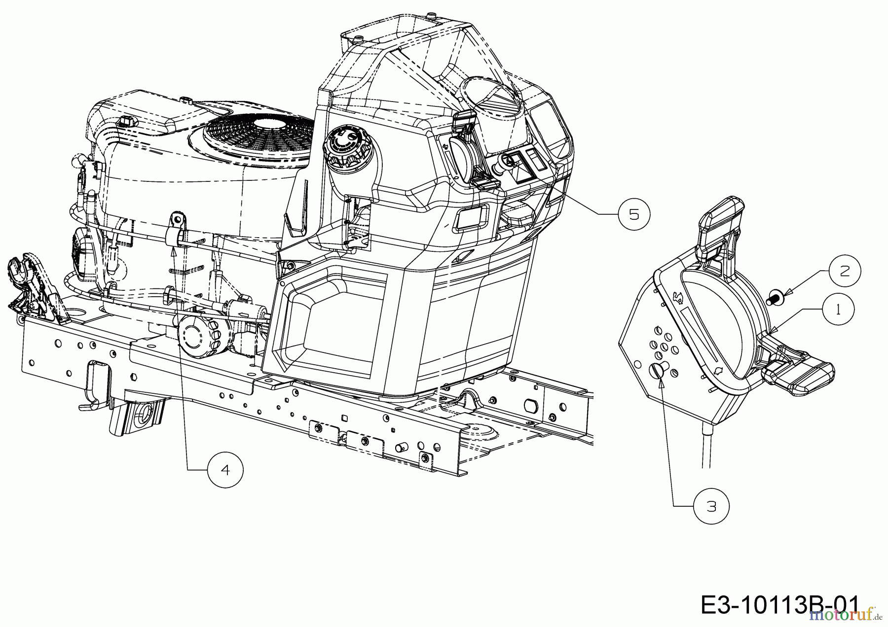  Greenbase Rasentraktoren V 182 I 13BTA1KB618 (2021) Choke- und Gaszug