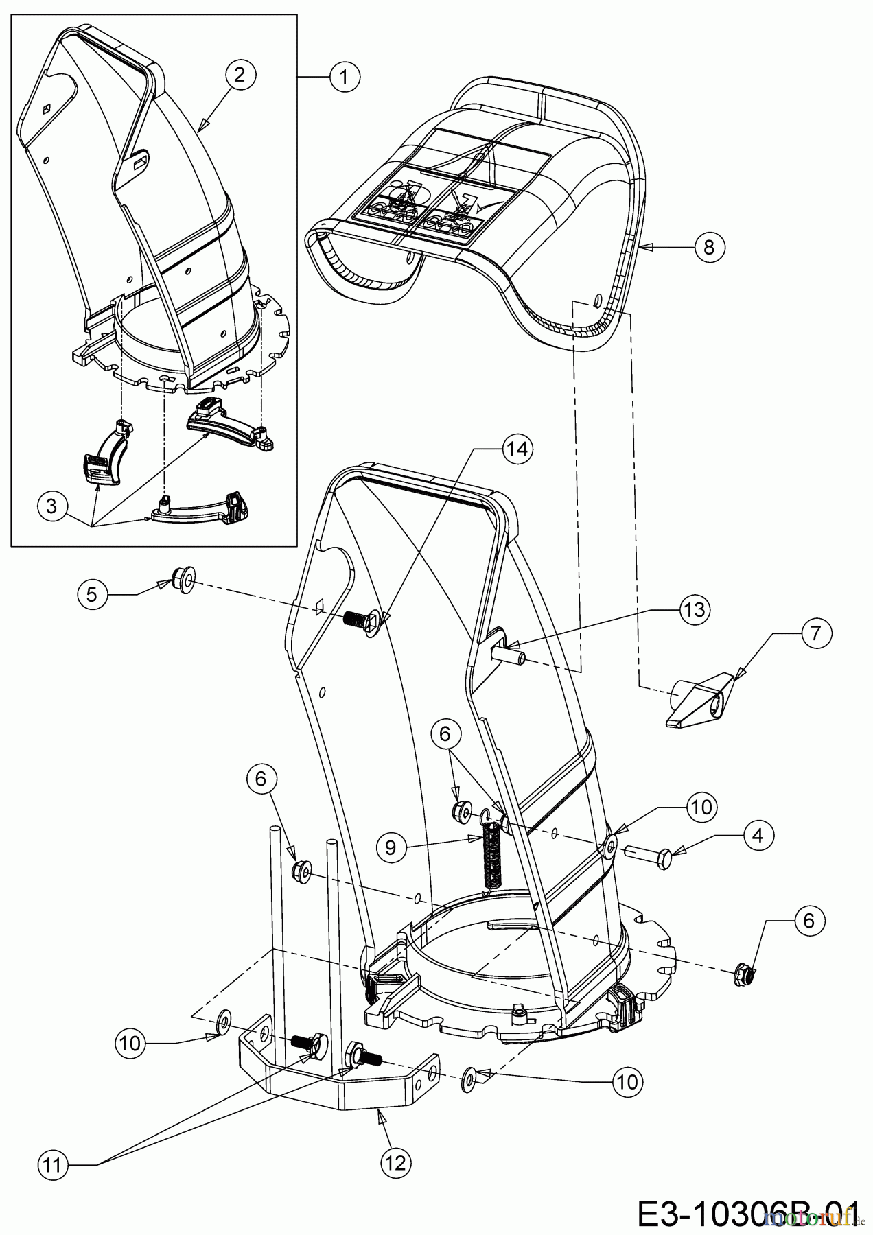  MTD Schneefräsen SMART ME 61 31CW6BF2678  (2022) Auswurfschacht