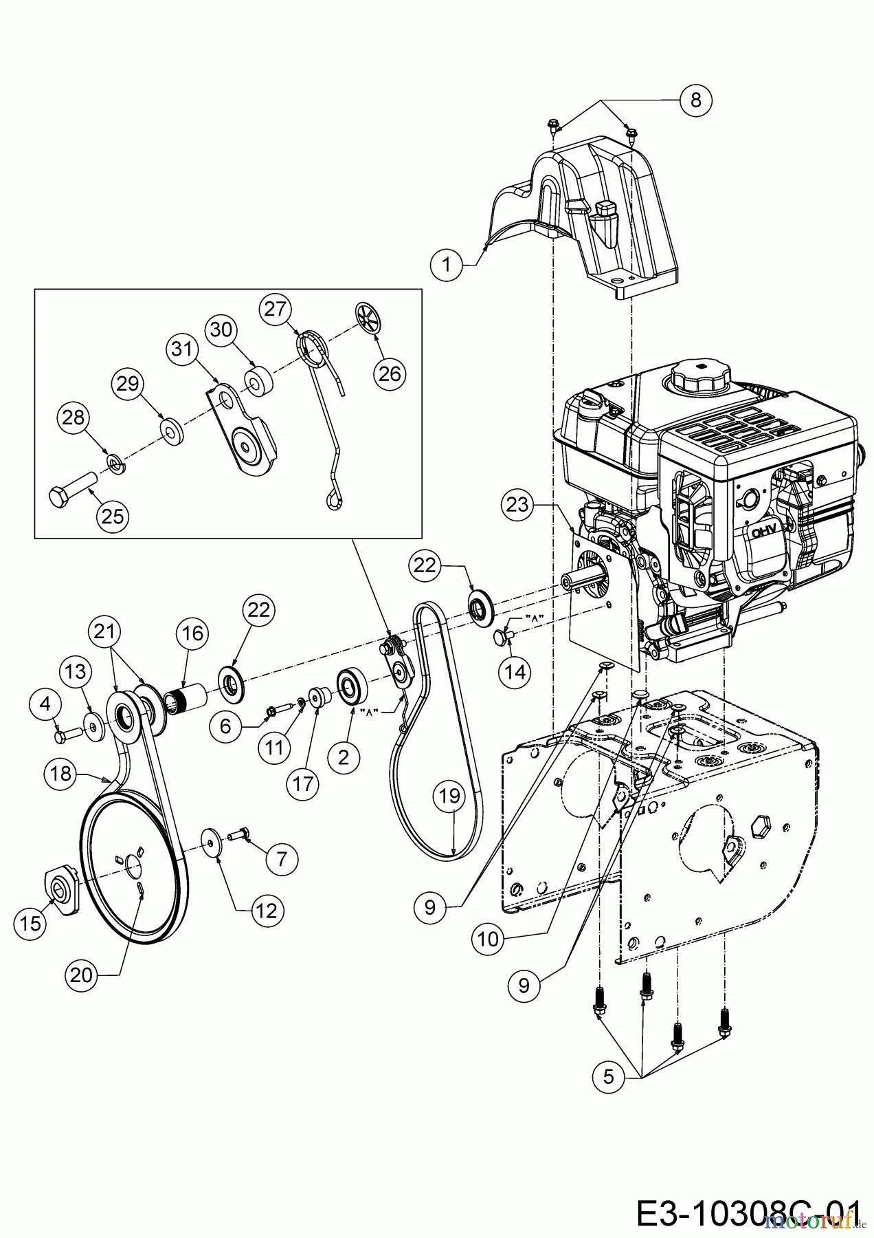 MTD Schneefräsen SMART ME 61 31CW6BF2678 (2022) Fahrantrieb, Fräsantrieb