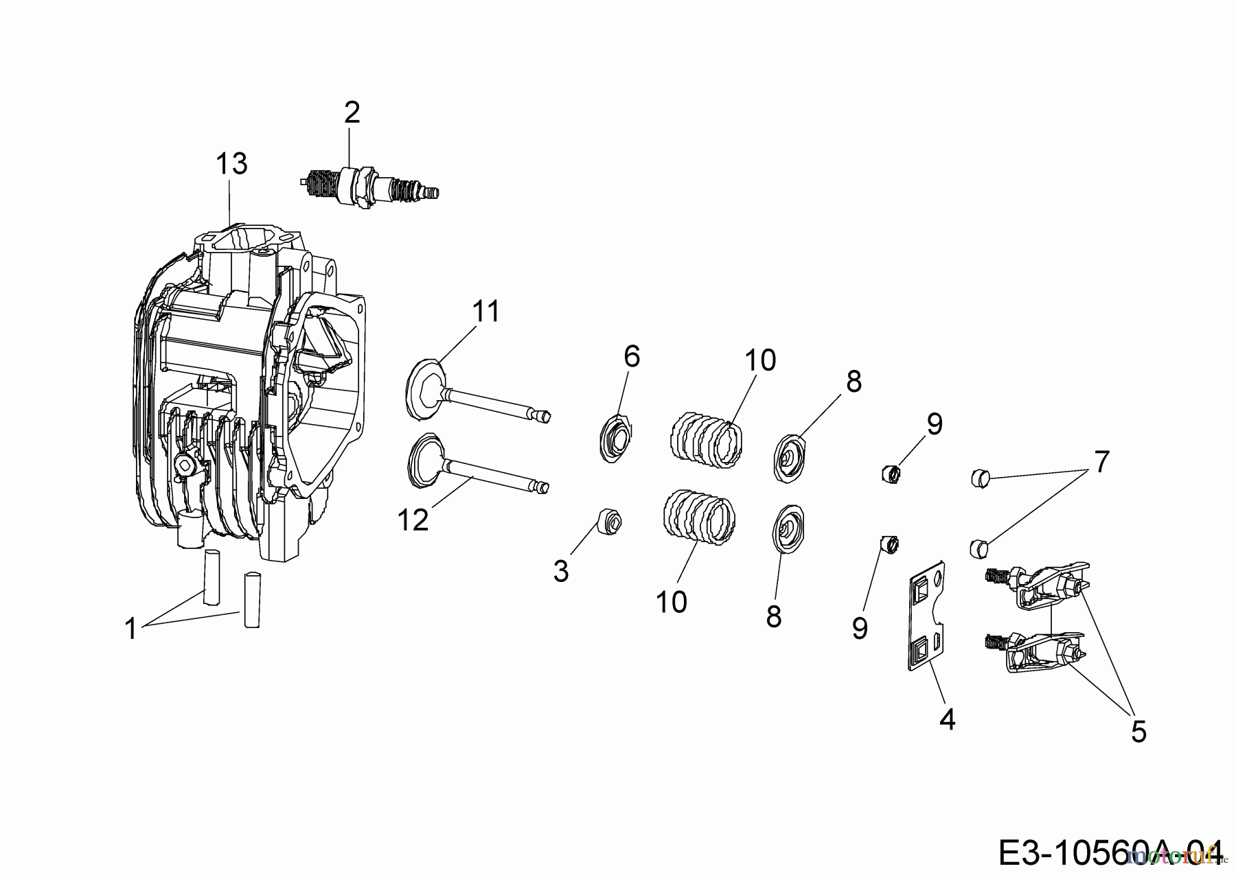 MTD-Motoren Vertikal 9Q78HW 752Z9Q78HW (2020) Zylinderkopf rechts