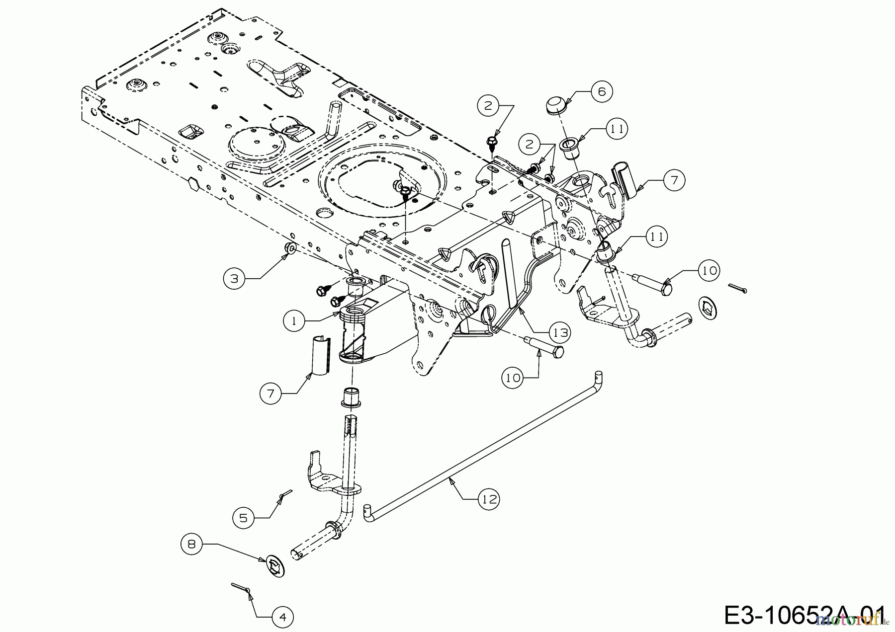 MTD Rasentraktoren MTD 92 13A7765E600 (2019) Vorderachse