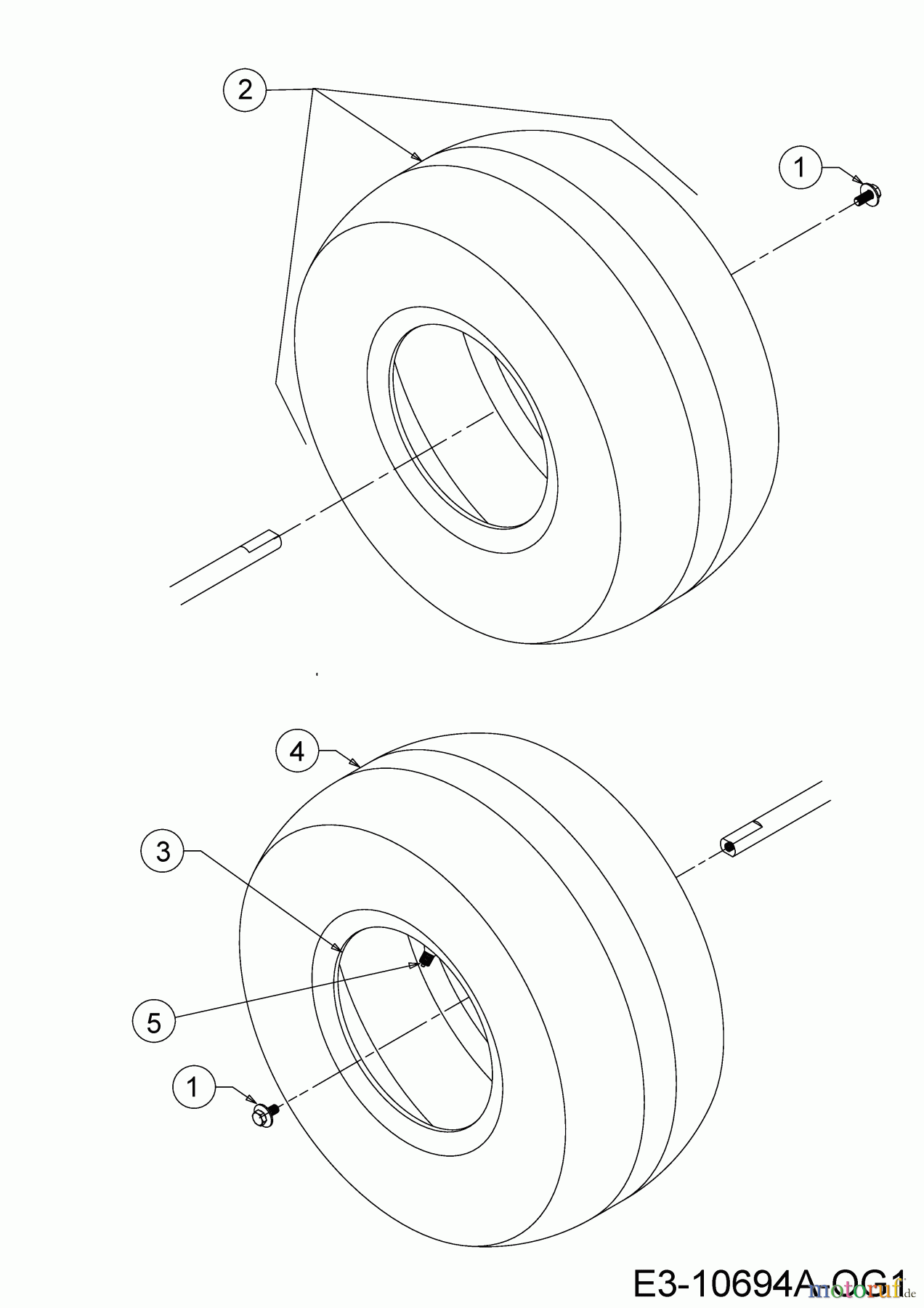 MTD Rasentraktoren Smart RF 130 H 13B771KE600 (2022) Räder hinten