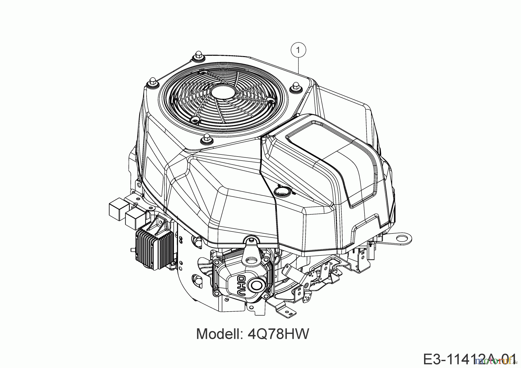 Troy-Bilt Rasentraktoren HORSE 105T-R 13AJ71BN609 (2023) Motor