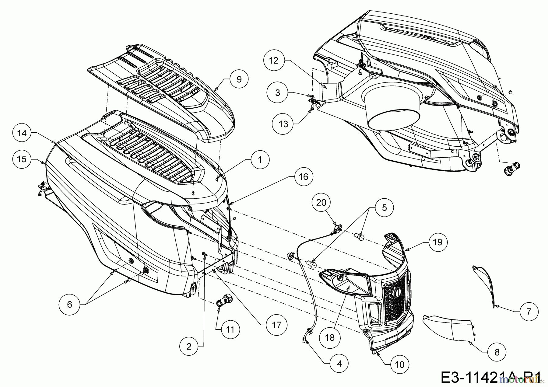 Greenbase Rasentraktoren V 182 I 13BTA1KB618 (2021) Motorhaube K-Style