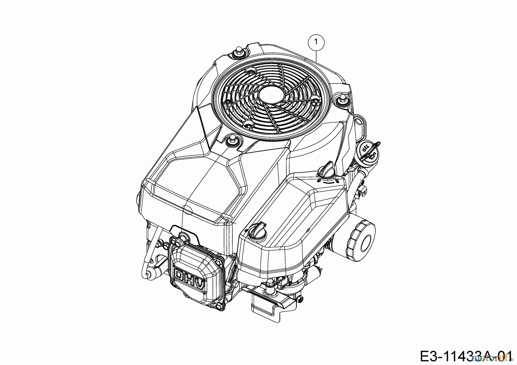 Silverline Rasentraktoren Silvertrac 107 T/175 13JN76KG677 (2021) Motor