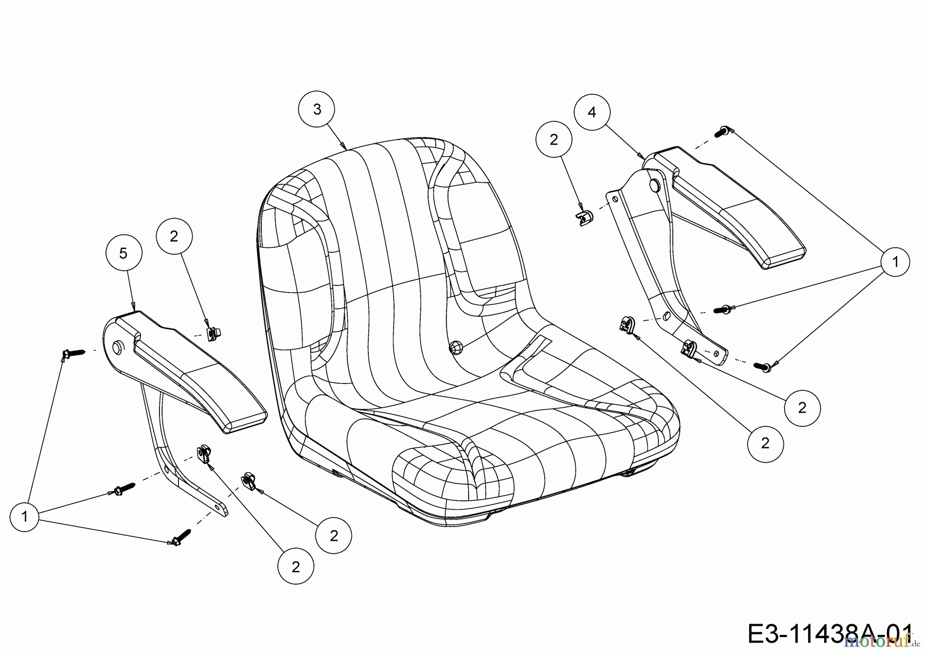  Verts Loisirs Rasentraktoren VL 117 H 13BTA1KT617 (2022) Sitz