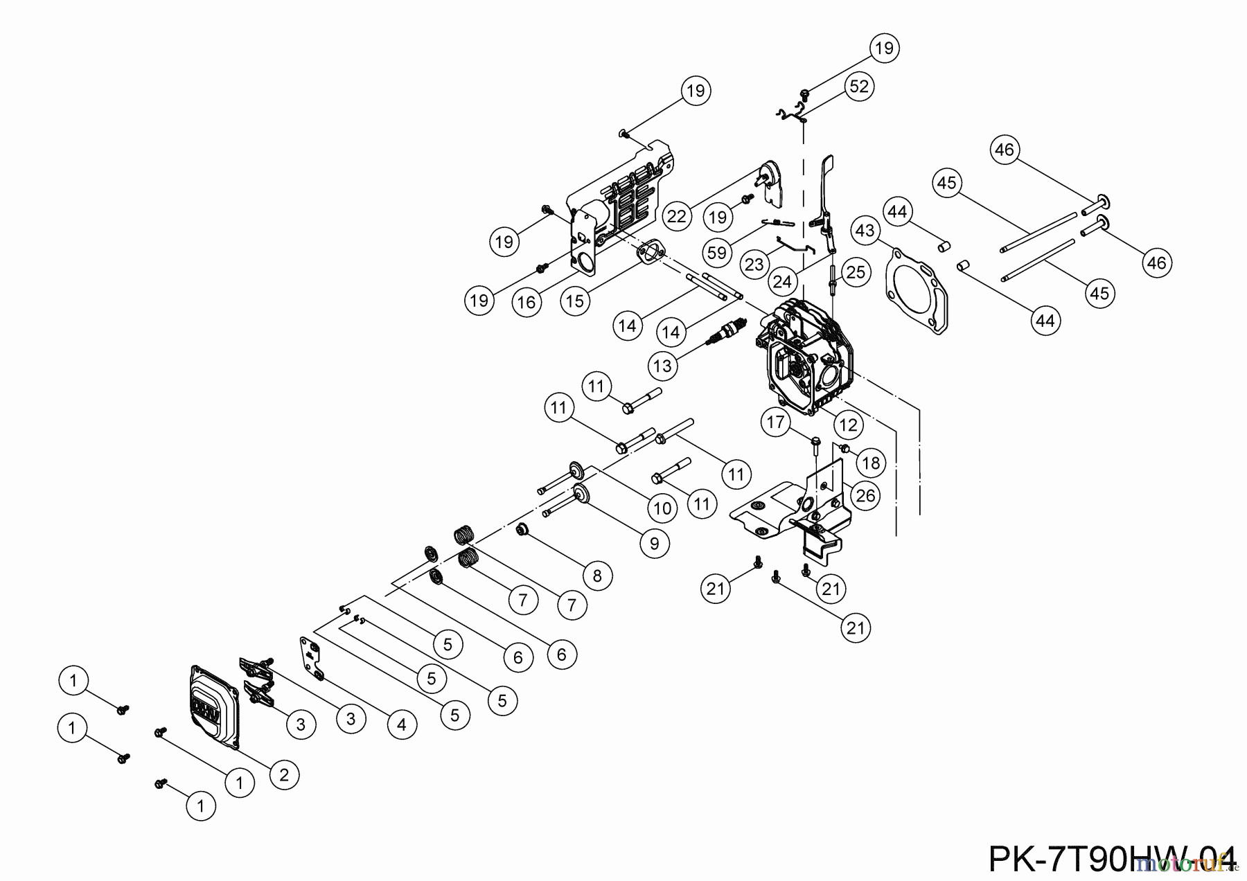 MTD-Motoren Vertikal 7T90HW 752Z7T90HW (2020) Zylinderkopf