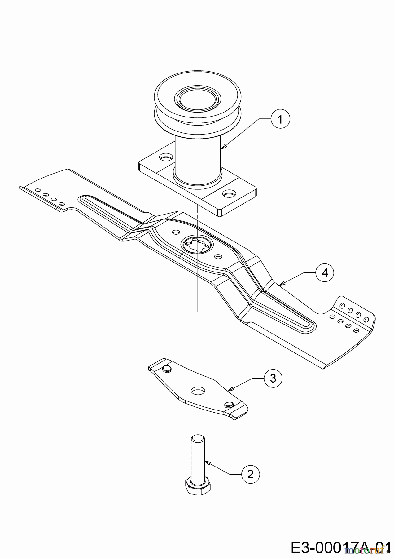 Cub Cadet Motormäher mit Antrieb XM2 DR46 12AQYADQ603 (2019) Messer, Messeraufnahme