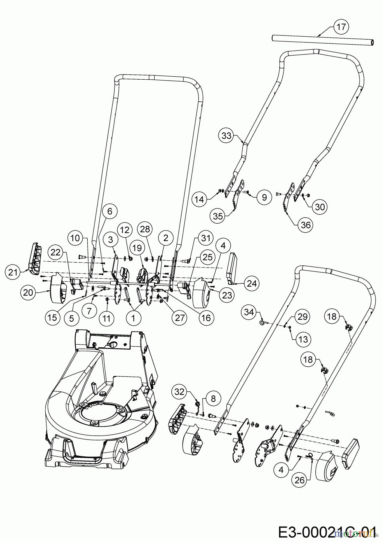 Cub Cadet Motormäher mit Antrieb XM2 ER53 12AQZAEQ603 (2020) Holm