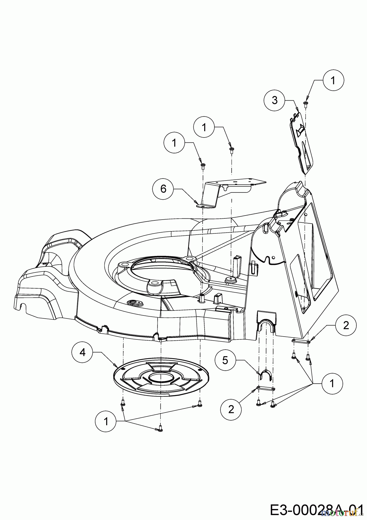 Cub Cadet Motormäher mit Antrieb XM2 DR46 12AQYADQ603 (2019) Abdeckungen, Achslager hinten