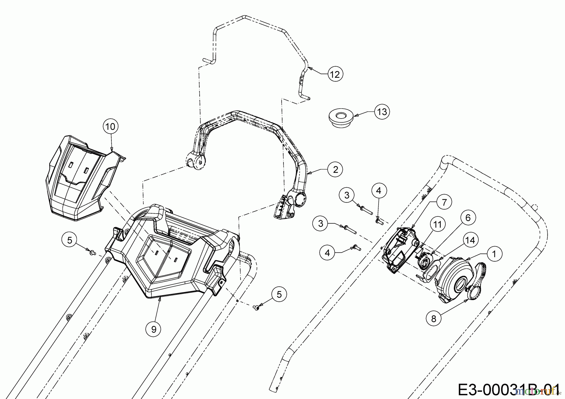  Cub Cadet Motormäher mit Antrieb XM2 DR46S 12ABYADQ603 (2019) Bremsbügel, Geschwindigkeitsregelung