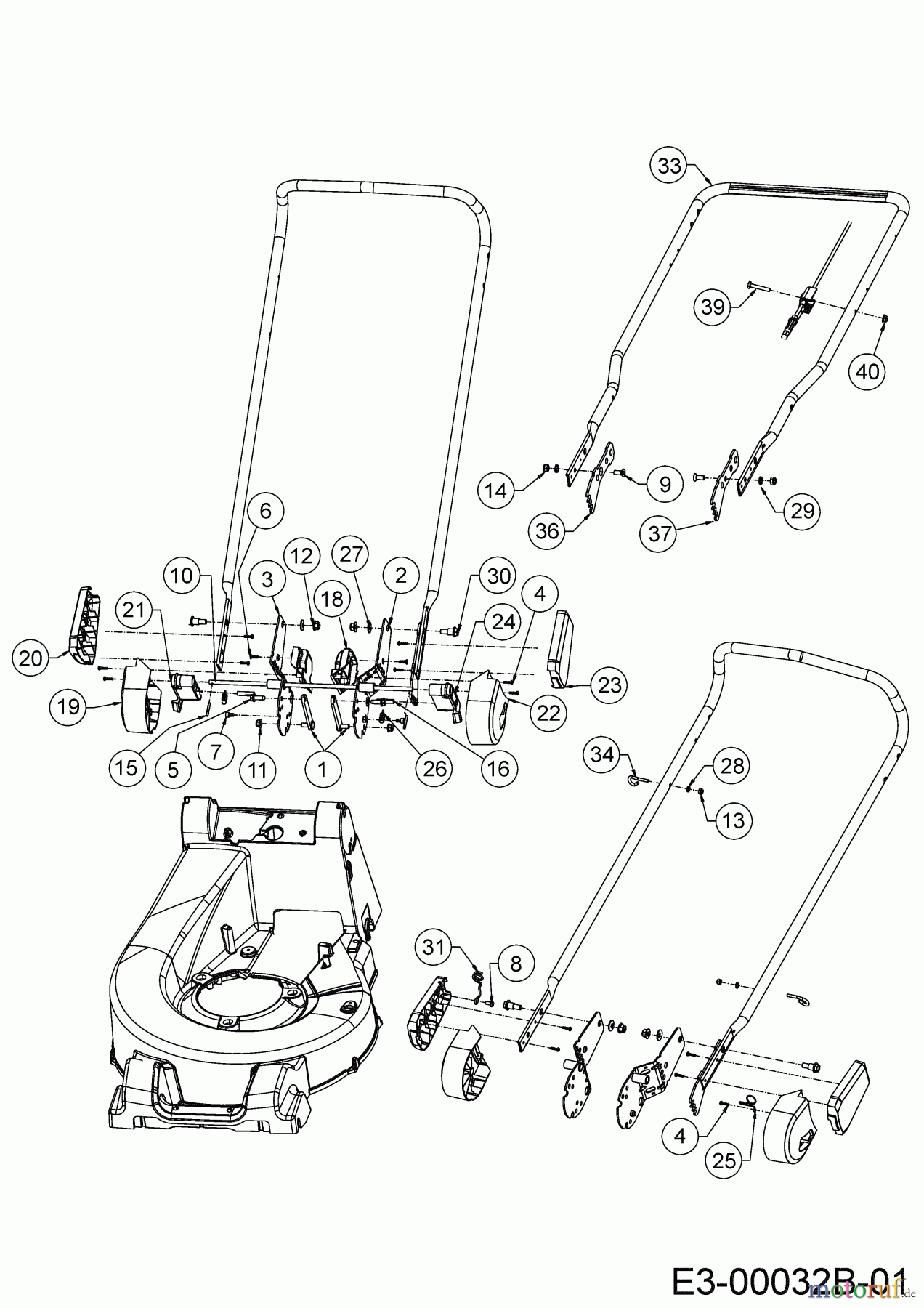 Cub Cadet Motormäher mit Antrieb XM2 DR46SA 12ABYAKC603 (2019) Holm
