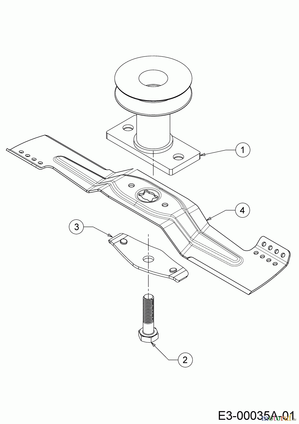Cub Cadet Motormäher mit Antrieb XM2 DR46SA 12ABYAKC603 (2019) Messer, Messeraufnahme