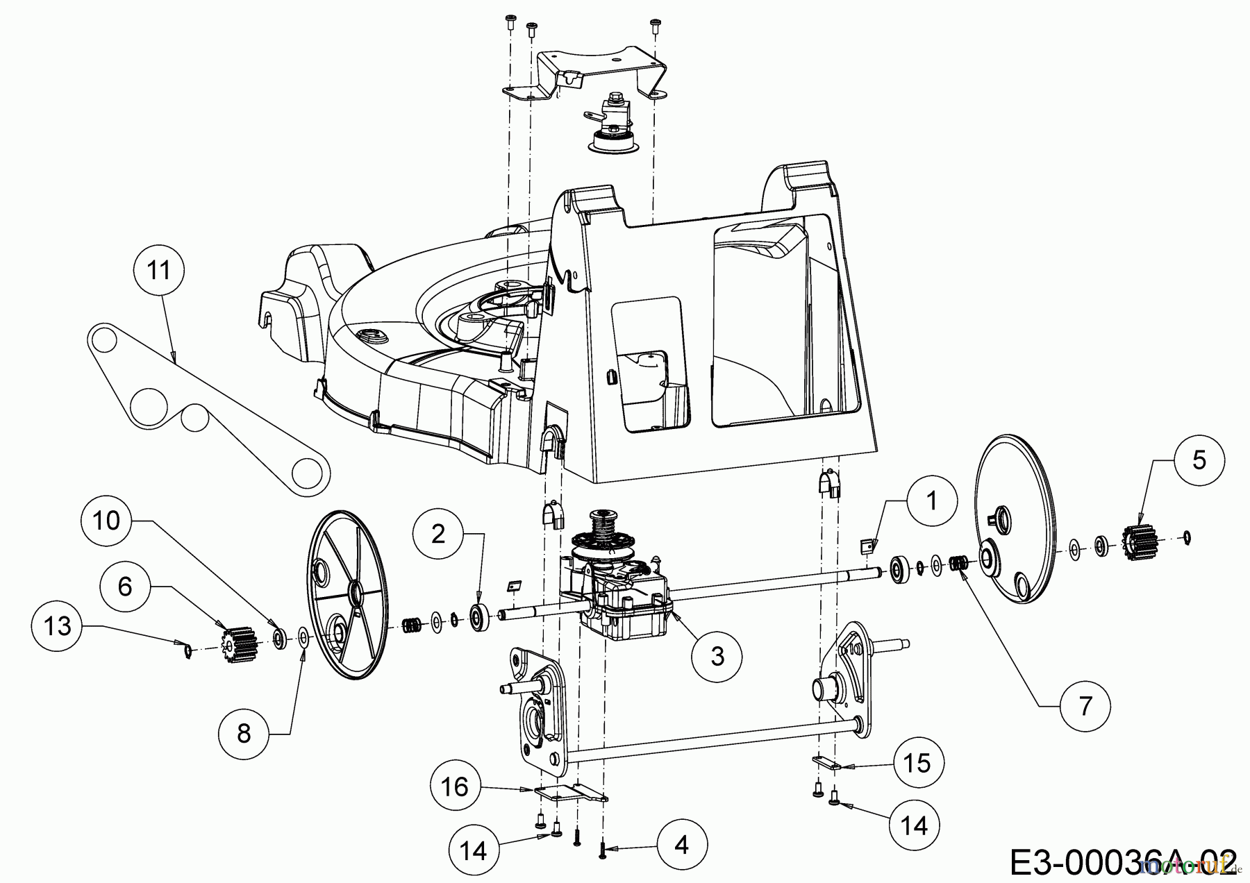 Cub Cadet Motormäher mit Antrieb XM2 ER53 12AQZAEQ603 (2020) Getriebe, Keilriemen