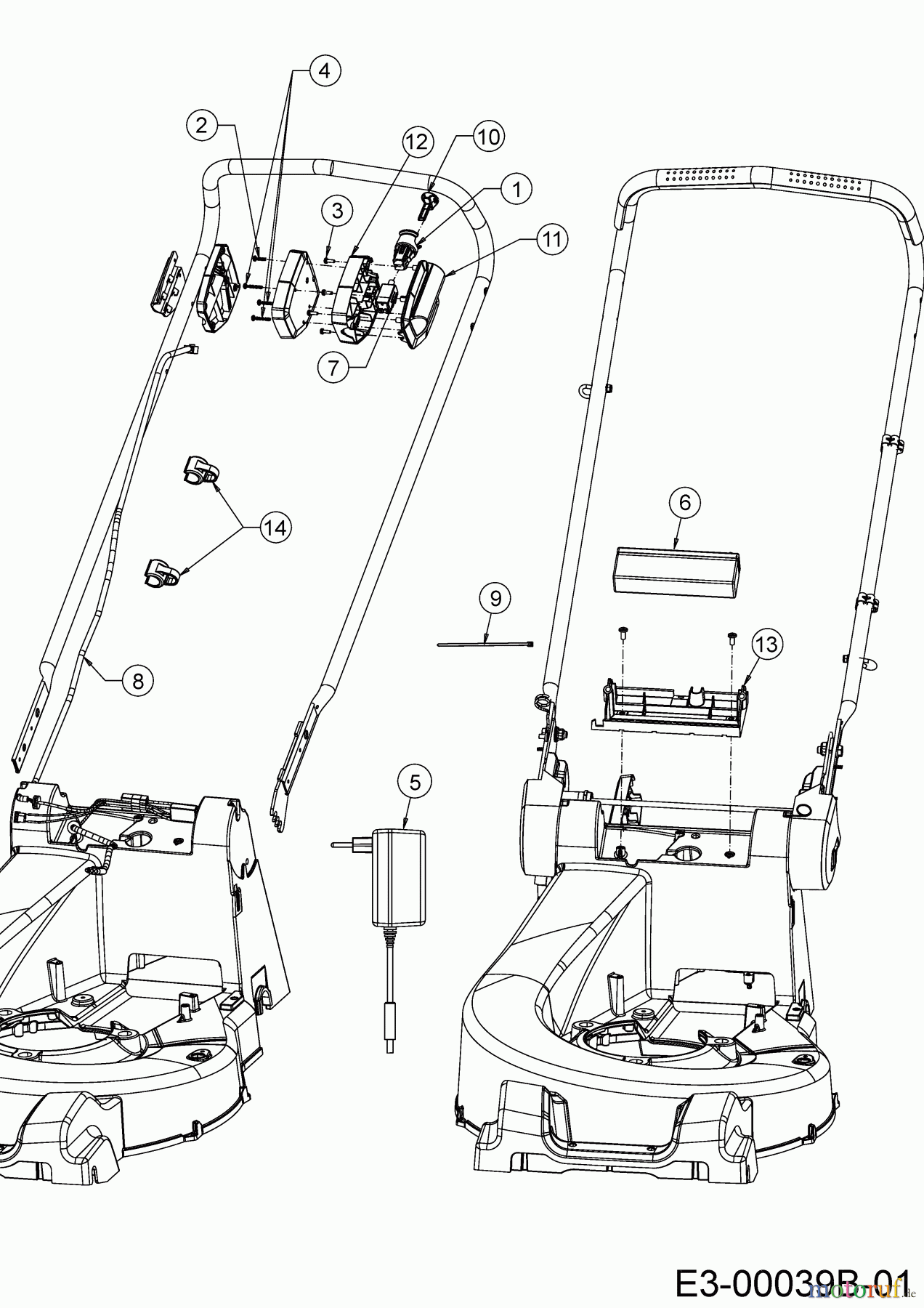  Cub Cadet Motormäher mit Antrieb XM2 ER53E 12ARZA9A603 (2020) Elektroteile