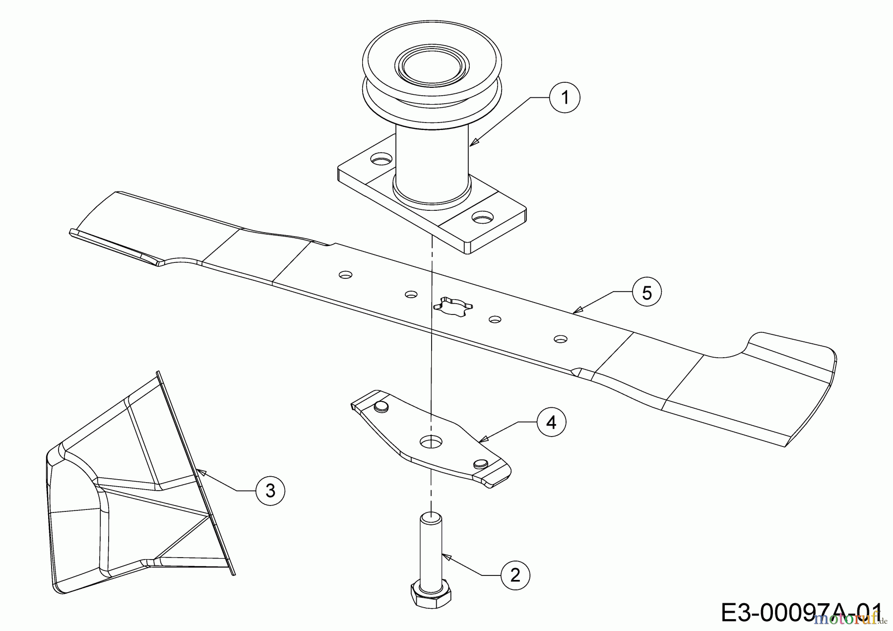 Cub Cadet Motormäher mit Antrieb LM2 DR53 12D-PRKC603 (2019) Messer, Messeraufnahme, Mulchstopfen