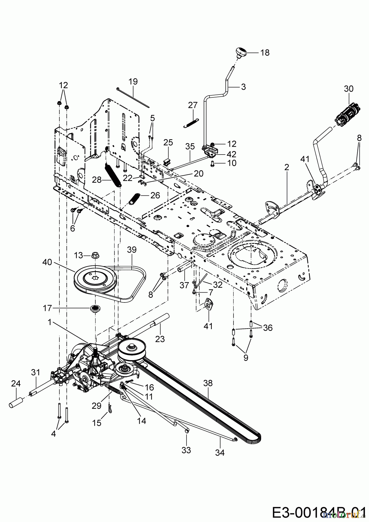 Cub Cadet Rasentraktoren LT1 NS96 13I276DF603 (2020) Fahrantrieb