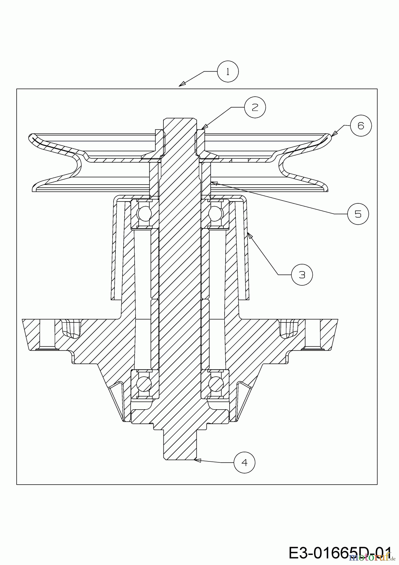 Cub Cadet Rasentraktoren LT2 NR92 13AB71DE603 (2019) Messerspindel 618-0324D / 918-0324D