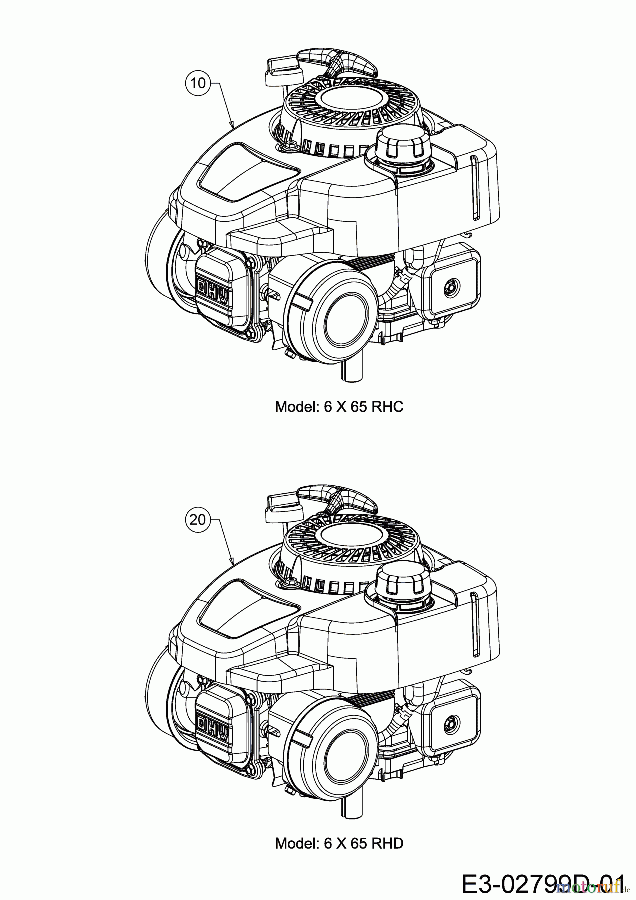  Cub Cadet Motormäher mit Antrieb LM2 DR46ES 12CCTQS7603 (2019) Motor MTD