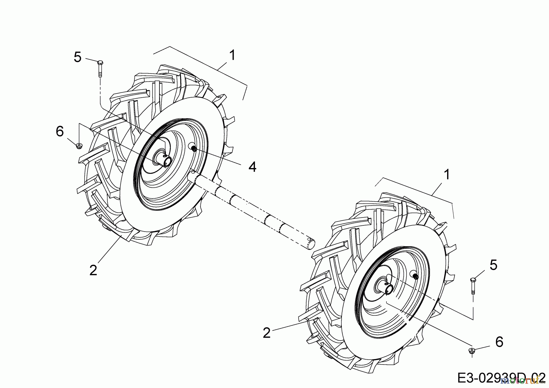 Cub Cadet Motorhacken RT 65 21AB45M8603 (2019) Räder
